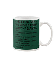 Load image into Gallery viewer, 5 Things You Should Know About My April Grandpa For Birthday Gift Mug
