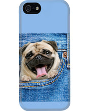 Load image into Gallery viewer, baby Pug In Denim Pocket Gift For Dog Lovers Phone case
