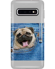 Load image into Gallery viewer, baby Pug In Denim Pocket Gift For Dog Lovers Phone case

