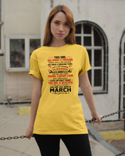 Load image into Gallery viewer, This Girl Has Fought A Thousand This Girl Was Born In March Guys Tee

