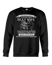 Load image into Gallery viewer, Shes Stubborn Messy And A Brat At Times Black Gift For Husband Sweatshirt
