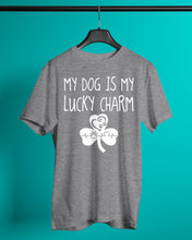 Load image into Gallery viewer, My Dog Is My Lucky Charm Trending Gift For Dog Lovers Guys Tee
