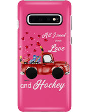 Load image into Gallery viewer, All I Need Are Love And Hockey Gift For Hockey Players Phone case
