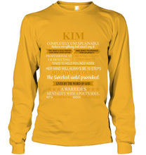 Load image into Gallery viewer, Kim Custom Name Gift A Warrior's Mentality With A Poet's Soul Unisex Long Sleeve
