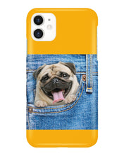 Load image into Gallery viewer, baby Pug In Denim Pocket Gift For Dog Lovers Phone case
