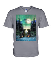 Load image into Gallery viewer, Dachshund Gift For Dog Lovers Snowy Night Together Guys V-Neck
