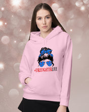Load image into Gallery viewer, Firefighter Make You Life Safe Lady With Blue Ribbonhead Gift For Women Hoodie

