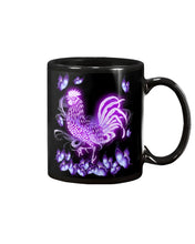 Load image into Gallery viewer, Chicken Purple Butterflies Gift For Chicken Lovers Mug
