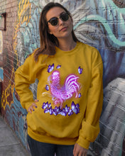Load image into Gallery viewer, Chicken Purple Butterflies Gift For Chicken Lovers Sweatshirt
