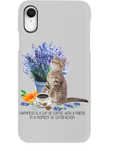 Load image into Gallery viewer, Cat With Coffee Is The Satisfaction Gift For Cat Lovers Phone case
