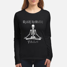 Load image into Gallery viewer, Yoga Iron Skeleton Dark Blue Background Gift For Men Unisex Long Sleeve
