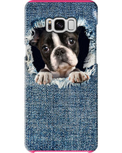 Load image into Gallery viewer, Blue Phone Case With Hole Gift For Boston Terrier Lovers Phone case
