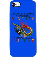 Load image into Gallery viewer, Never Underestimate A 60 Year Old Man Can Play A Guitar Phone case
