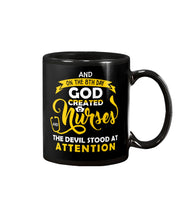 Load image into Gallery viewer, Coffee Cup And On The 8th Day God Created Nurses  Custom Gift For Nurse Mug
