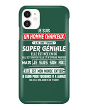 Load image into Gallery viewer, Je Suis Un Homme Chanceux J'ai Line Femme Custom Design Je Suis Son Roi Phone case
