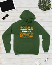 Load image into Gallery viewer, Sorry This Guy Is Already Taken By A Smart And Sexy Redhead Gift For Men Hoodie
