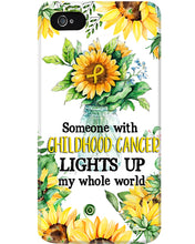 Load image into Gallery viewer, Someone With Childhood Cancer Lights Up My Whole World Trending Phone case
