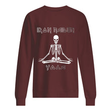 Load image into Gallery viewer, Yoga Iron Skeleton Dark Blue Background Gift For Men Sweatshirt
