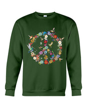 Load image into Gallery viewer, Hummingbird And Peace Sign Gift For Girls Sweatshirt
