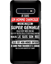 Load image into Gallery viewer, Je Suis Un Homme Chanceux J'ai Line Femme Custom Design Je Suis Son Roi Phone case
