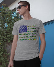 Load image into Gallery viewer, Trucker Farmer America Flag  Unique Custom Design Guys Tee
