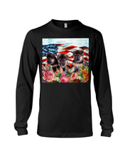 Load image into Gallery viewer, American Flag Sky Flower German Shepherd Gift For Dog Lovers Unisex Long Sleeve
