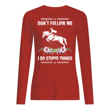 Load image into Gallery viewer, Don't Follow Me I Do Stupid Things Gift For Men Unisex Long Sleeve
