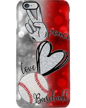 Load image into Gallery viewer, Baseball Peaceful Love Gift For Baseball Lovers Phone case
