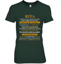 Load image into Gallery viewer, Rita Custom Name Gift A Warrior's Mentality With A Poet's Soul Ladies Tee
