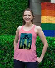 Load image into Gallery viewer, UFA Dinosaur T Rex Sky Full Of Stars Ladies Flowy Tank
