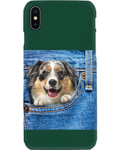 Load image into Gallery viewer, Australian Shepherd In Denim Pocket Gift For Dog Lovers Phone case
