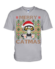Load image into Gallery viewer, Merry Catmas Cute Funny Gifts Guys V-Neck
