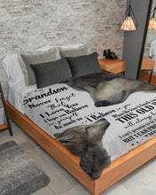 Load image into Gallery viewer, Grandpa Gift For Grandson Never Forget That I Love You Sherpa Blanket
