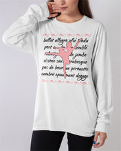 Load image into Gallery viewer, Ballet Words Pink Pattern Gift For Ballet Dancer Unisex Long Sleeve
