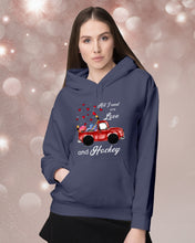 Load image into Gallery viewer, All I Need Are Love And Hockey Gift For Hockey Players Hoodie
