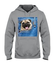 Load image into Gallery viewer, baby Pug In Denim Pocket Gift For Dog Lovers Hoodie
