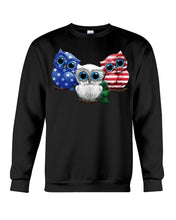 Load image into Gallery viewer, Lovely Phone Case Three Owl With US Flag Gift For Owl Lovers Sweatshirt
