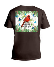 Load image into Gallery viewer, Scarlet Macaw With Butterflies I Am Always With You Gift For Lover Guys V-Neck
