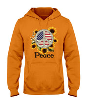 Load image into Gallery viewer, Peace Sign Sunflower Birthday Gift For Girls Hoodie

