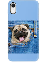 Load image into Gallery viewer, baby Pug In Denim Pocket Gift For Dog Lovers Phone case
