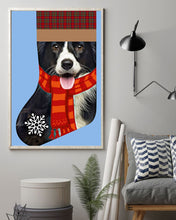 Load image into Gallery viewer, Santa Border Collie In Stock Gift For Dog Lovers Vertical Poster
