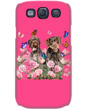 Load image into Gallery viewer, German Wirehaired Pointer With Peonies Gift For Dog Lovers Phone case
