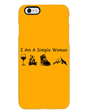 Load image into Gallery viewer, Simple Woman Loves Wine Camping Shoes And Climbing Phone case
