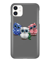 Load image into Gallery viewer, Lovely Phone Case Three Owl With US Flag Gift For Owl Lovers Phone case
