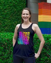 Load image into Gallery viewer, Six Flute Colorful Design Gift For Flute Lovers Ladies Flowy Tank
