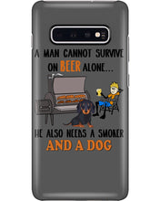 Load image into Gallery viewer, A Man Loves Beer And Dachshund Gift For Dog Lovers Phone case
