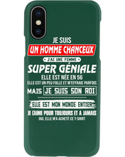 Load image into Gallery viewer, Je Suis Un Homme Chanceux J'ai Line Femme Custom Design Je Suis Son Roi Phone case
