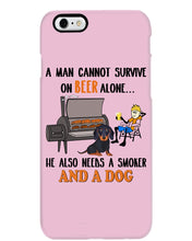Load image into Gallery viewer, A Man Loves Beer And Dachshund Gift For Dog Lovers Phone case
