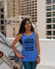 Load image into Gallery viewer, Stubborn Son Of Awesome Mom She'll Punch You Very Hard Ladies Flowy Tank
