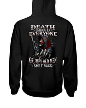 Load image into Gallery viewer, Death Smiles At Everyone Grumpy Old Men Smile Back Gift For Men Hoodie
